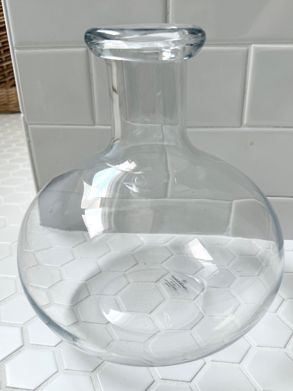 Hearth & Hand Magnolia Large Clear Glass Vase Decanter Bottle